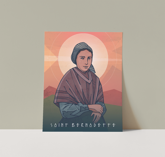 Saints Alive St. Bernadette Print